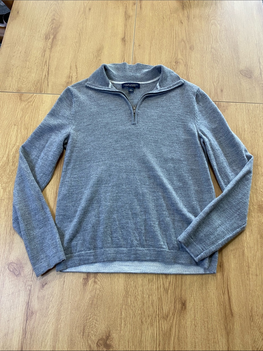 Banana Republic Men’s Zip-Front Sweater in Gray